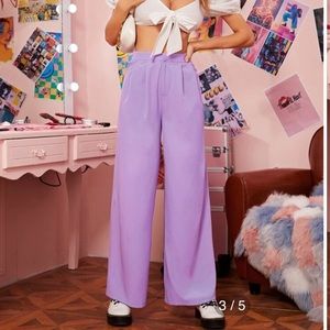 Purple Wide legged dress pants size L